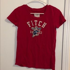 Abercrombie & Fitch dark pink t shirt